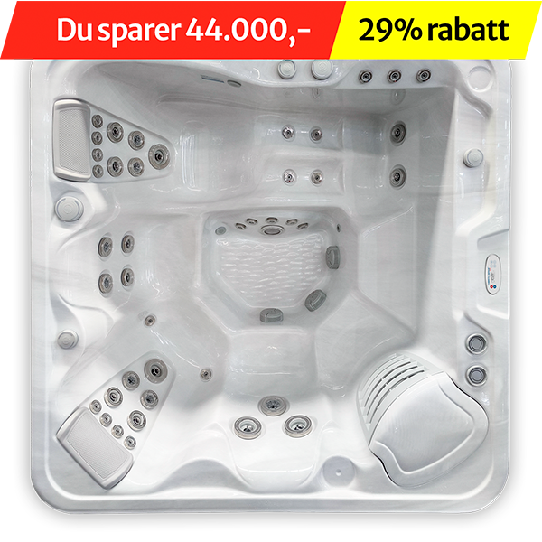 Demomodell North Spas Rigel massasjebad fra Spatec selges.