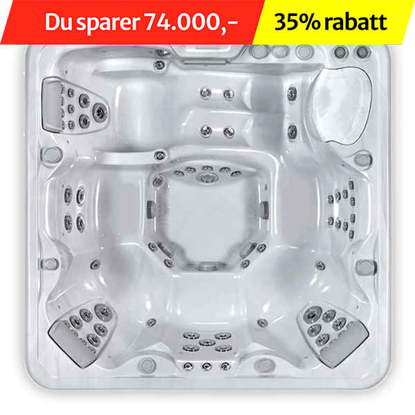 Demomodell North Spas Sirius massasjebad fra Spatec selges.