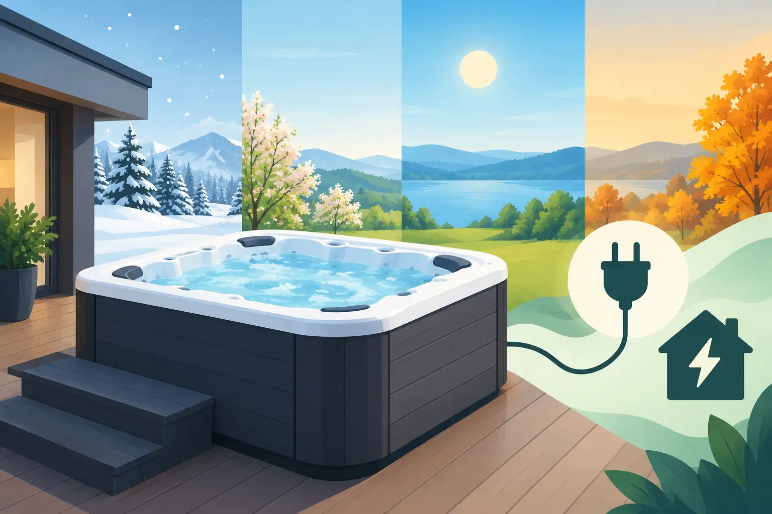 Hvor mye strøm bruker jacuzzi gjennom året?